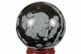 Polished Snowflake Obsidian Sphere - Utah #188853-1